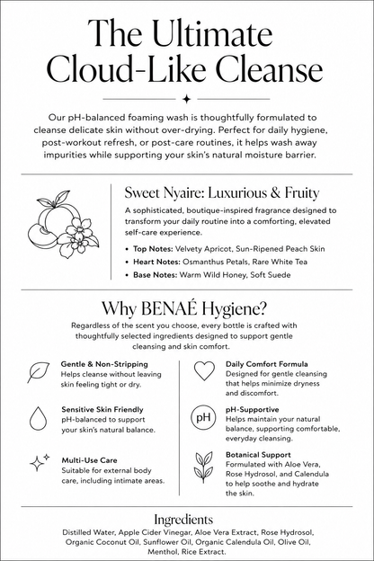 SWEET NYAIRE Essential Foam Hygiene Wash – Gentle pH-Balanced Cleanser