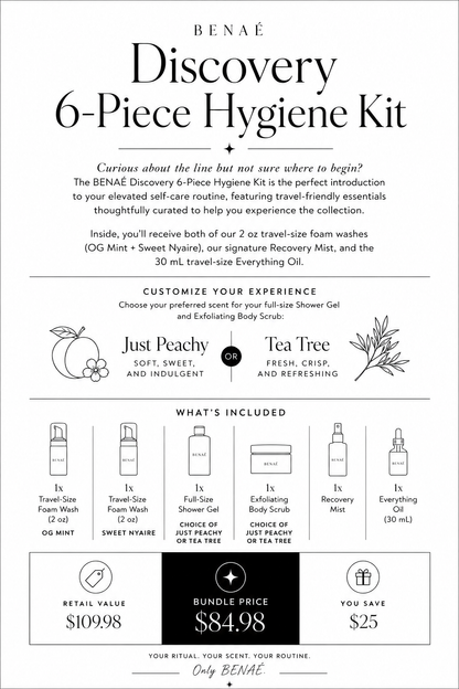 The BENAÉ Discovery 6-Piece Hygiene Kit