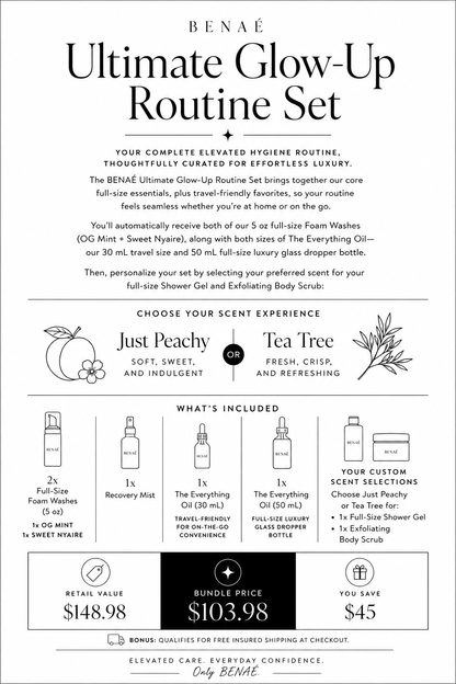 The BENAÉ Ultimate Glow-Up 7-Piece Hygiene Kit
